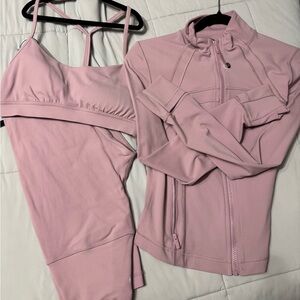Lululemon set. Mauve pink color